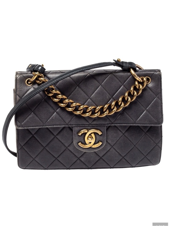 CHANEL Handbags - CHANEL Métiers d'Art Paris-Edinburgh Retro Classic Flap Quilted Caviar Leather